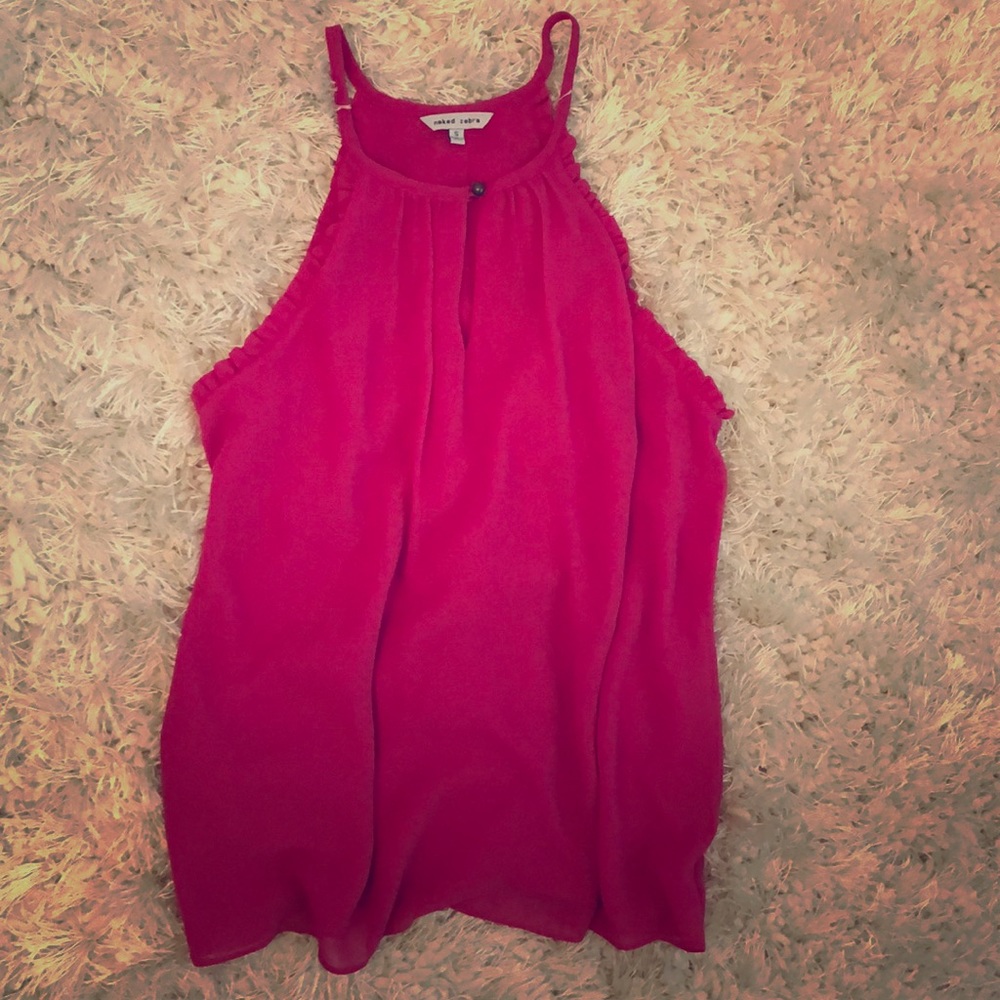 Naked Zebra pink top, size Small